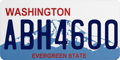 WA license plate ABH4600