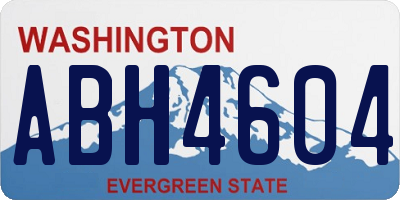WA license plate ABH4604
