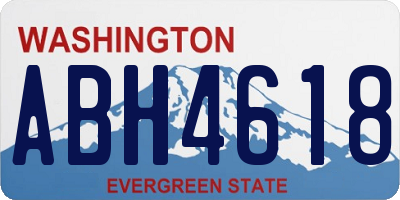 WA license plate ABH4618