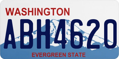 WA license plate ABH4620