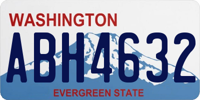 WA license plate ABH4632