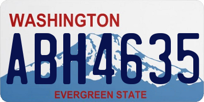 WA license plate ABH4635