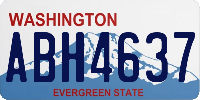 WA license plate ABH4637