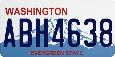 WA license plate ABH4638