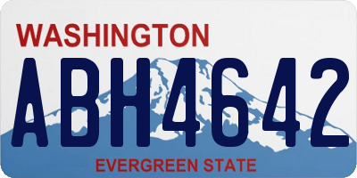 WA license plate ABH4642