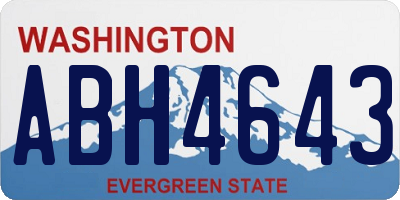 WA license plate ABH4643