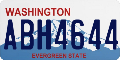 WA license plate ABH4644