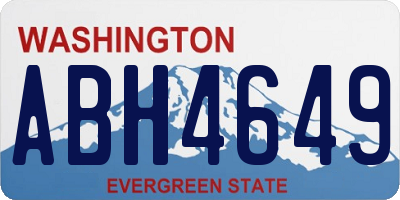 WA license plate ABH4649