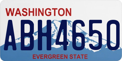 WA license plate ABH4650