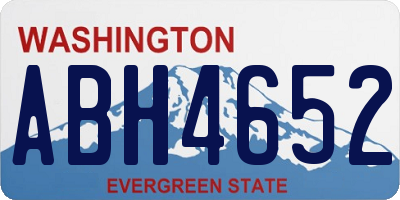WA license plate ABH4652