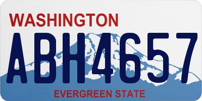 WA license plate ABH4657
