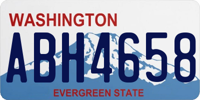 WA license plate ABH4658