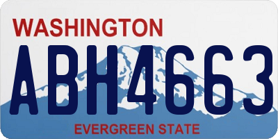 WA license plate ABH4663