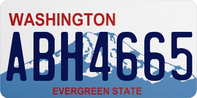 WA license plate ABH4665