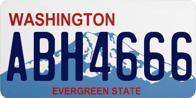 WA license plate ABH4666