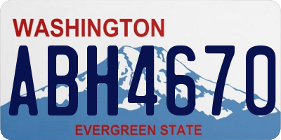 WA license plate ABH4670