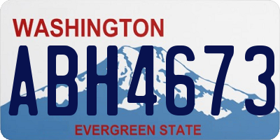 WA license plate ABH4673