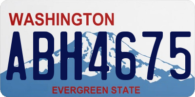 WA license plate ABH4675