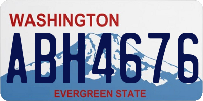 WA license plate ABH4676