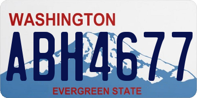WA license plate ABH4677