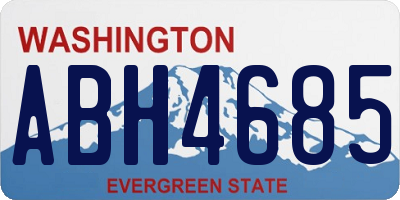 WA license plate ABH4685