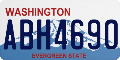 WA license plate ABH4690