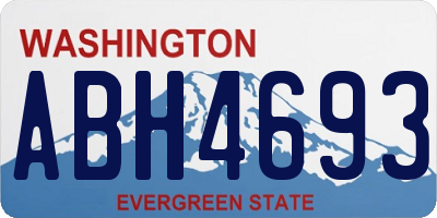 WA license plate ABH4693