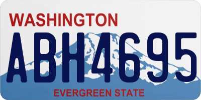 WA license plate ABH4695