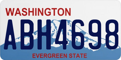 WA license plate ABH4698