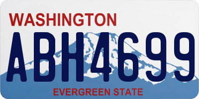WA license plate ABH4699