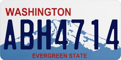 WA license plate ABH4714