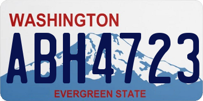 WA license plate ABH4723
