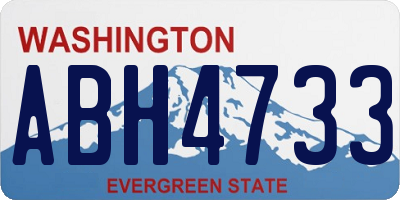WA license plate ABH4733