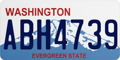 WA license plate ABH4739