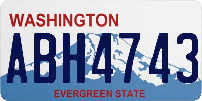 WA license plate ABH4743