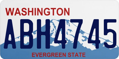 WA license plate ABH4745