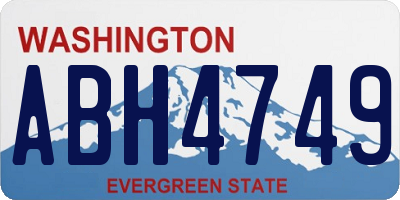 WA license plate ABH4749