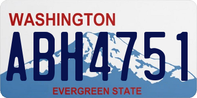 WA license plate ABH4751