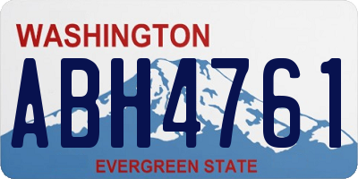 WA license plate ABH4761