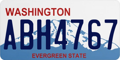 WA license plate ABH4767
