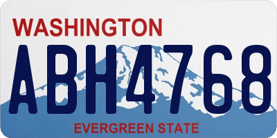 WA license plate ABH4768