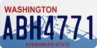WA license plate ABH4771