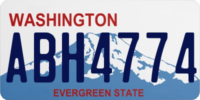 WA license plate ABH4774