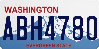 WA license plate ABH4780