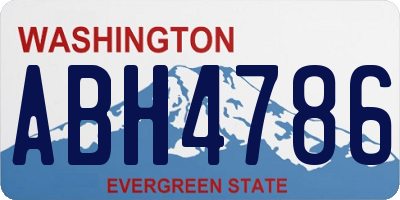 WA license plate ABH4786