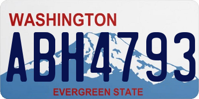 WA license plate ABH4793