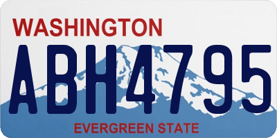WA license plate ABH4795