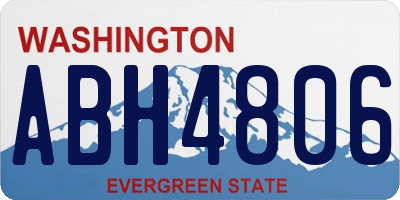 WA license plate ABH4806