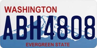 WA license plate ABH4808