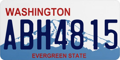 WA license plate ABH4815